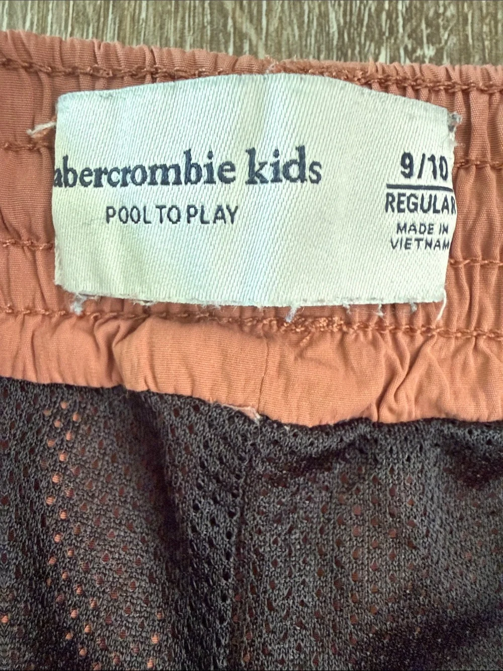 abercrombie kids Rust Orange Swim Trunks